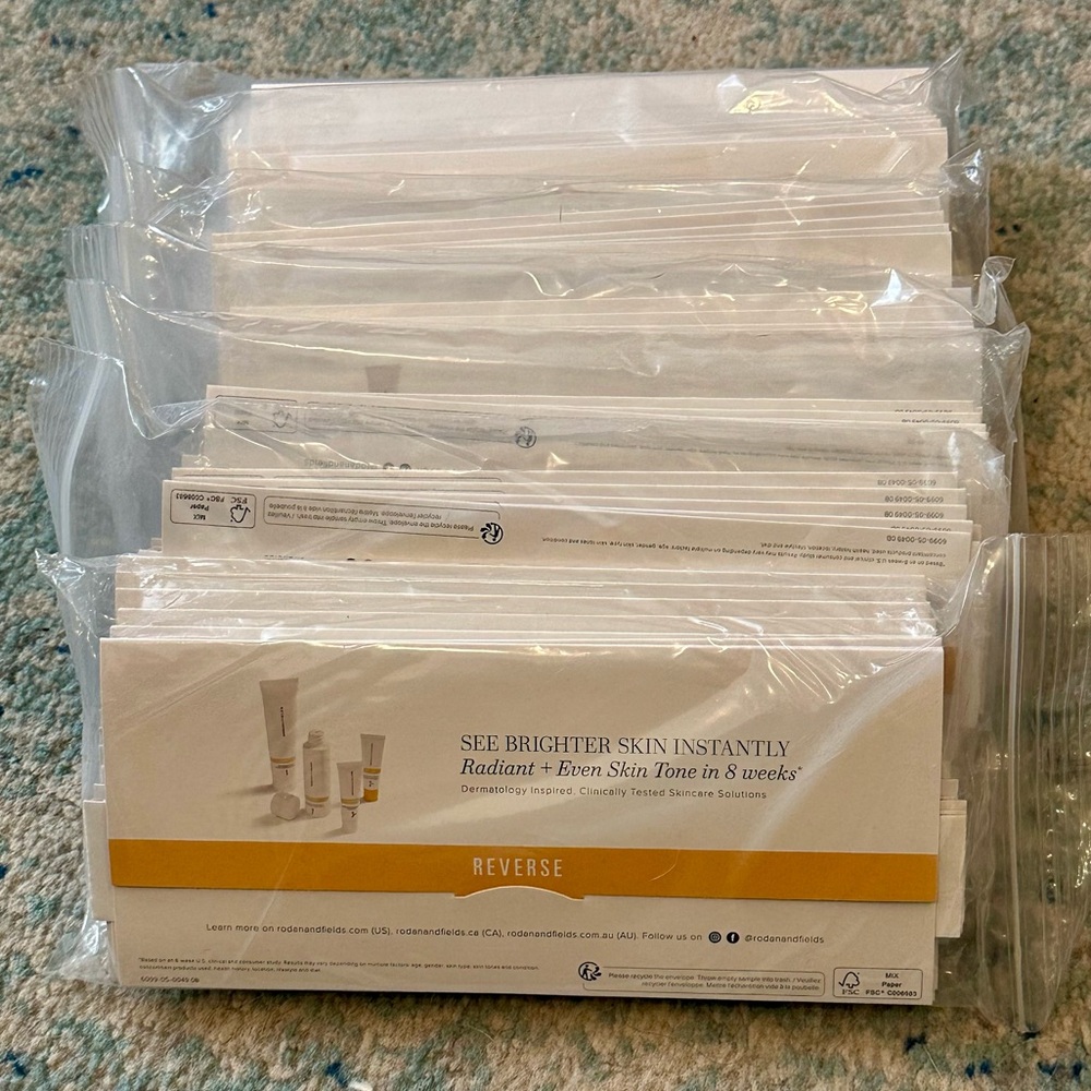 36 Single-Use Rodan+Fields “Reverse” Regimen Samples. For Discoloration.